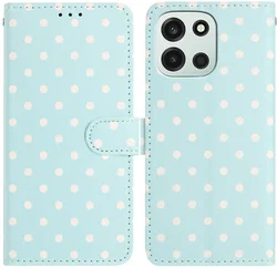 OnePlus Nord 6 Hoesje Portemonnee Book Case Polka Dot Blauw afbeelding
