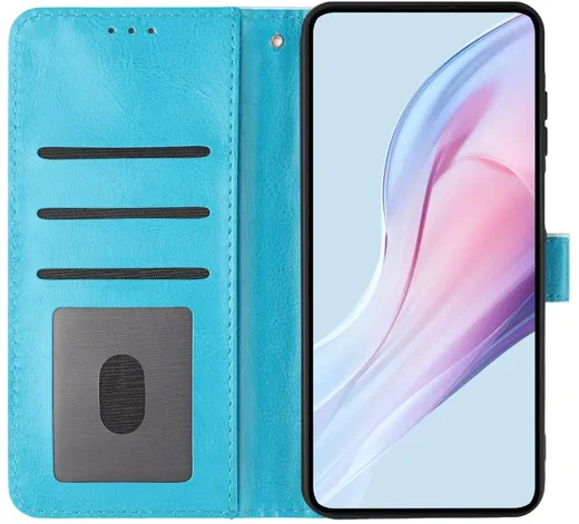 OnePlus Nord 6 Hoesje Portemonnee Book Case Polka Dot Blauw afbeelding 12