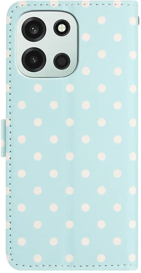 OnePlus Nord 6 Hoesje Portemonnee Book Case Polka Dot Blauw afbeelding 7