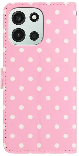 OnePlus Nord 6 Hoesje Portemonnee Book Case Polka Dot Roze afbeelding 7