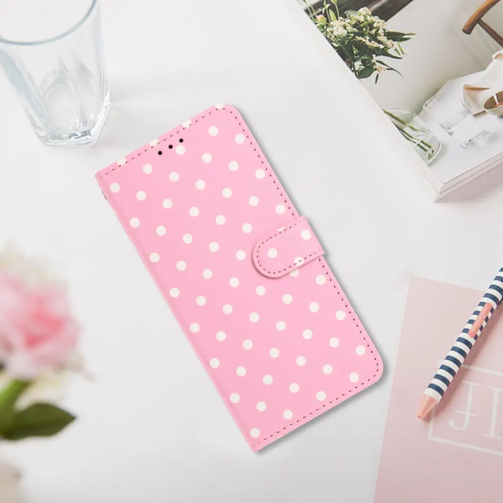 OnePlus Nord 6 Hoesje Portemonnee Book Case Polka Dot Roze afbeelding 5