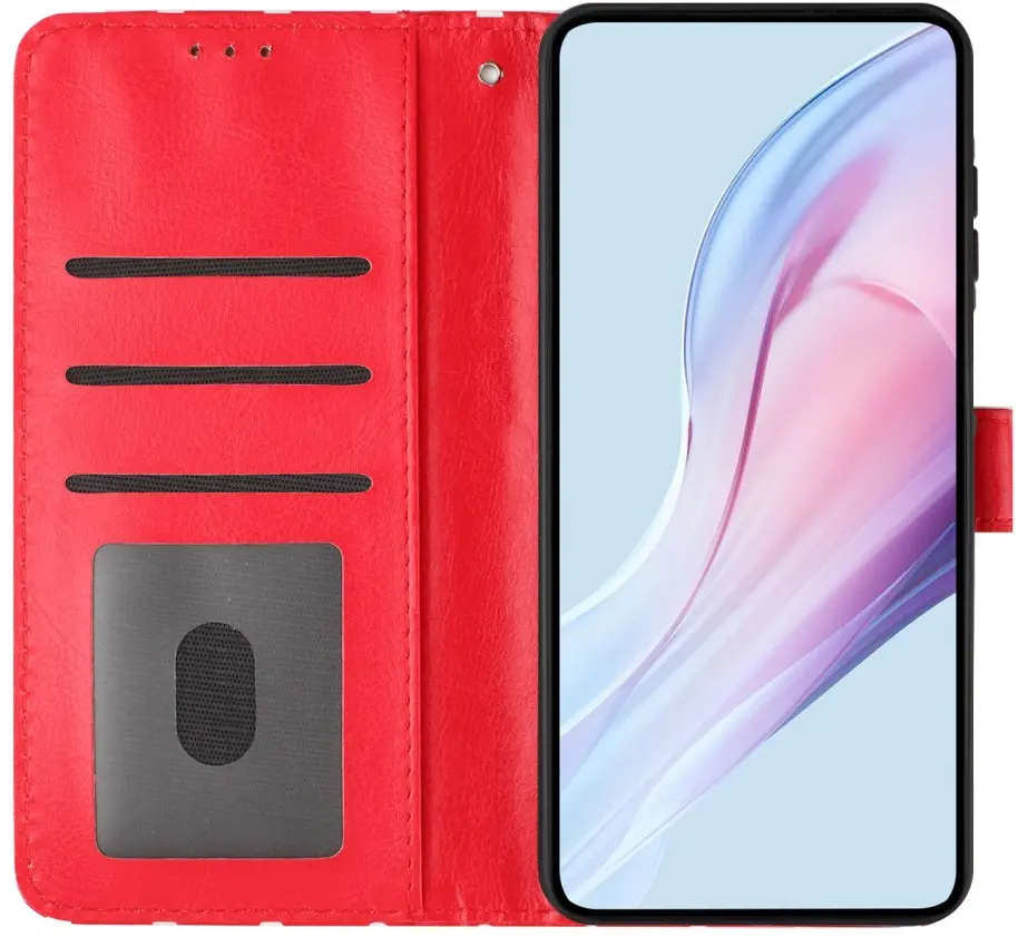 OnePlus Nord 6 Hoesje Portemonnee Book Case Polka Dot Rood afbeelding 12