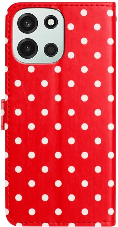 OnePlus Nord 6 Hoesje Portemonnee Book Case Polka Dot Rood afbeelding 7