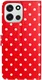 OnePlus Nord 6 Hoesje Portemonnee Book Case Polka Dot Rood afbeelding 7