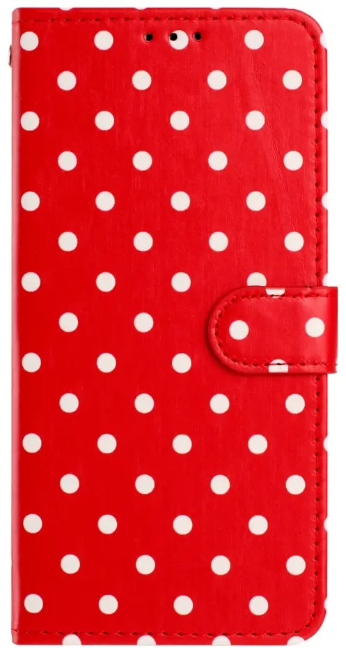 OnePlus Nord 6 Hoesje Portemonnee Book Case Polka Dot Rood afbeelding 8