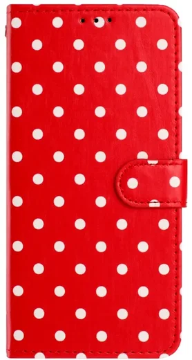 OnePlus Nord 6 Hoesje Portemonnee Book Case Polka Dot Rood afbeelding 8