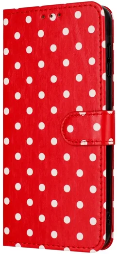OnePlus Nord 6 Hoesje Portemonnee Book Case Polka Dot Rood afbeelding 9