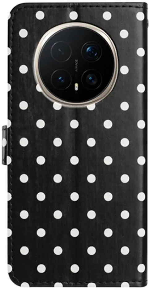 Honor Magic 8 Pro Hoesje Portemonnee Book Case Polka Dot Zwart afbeelding 7