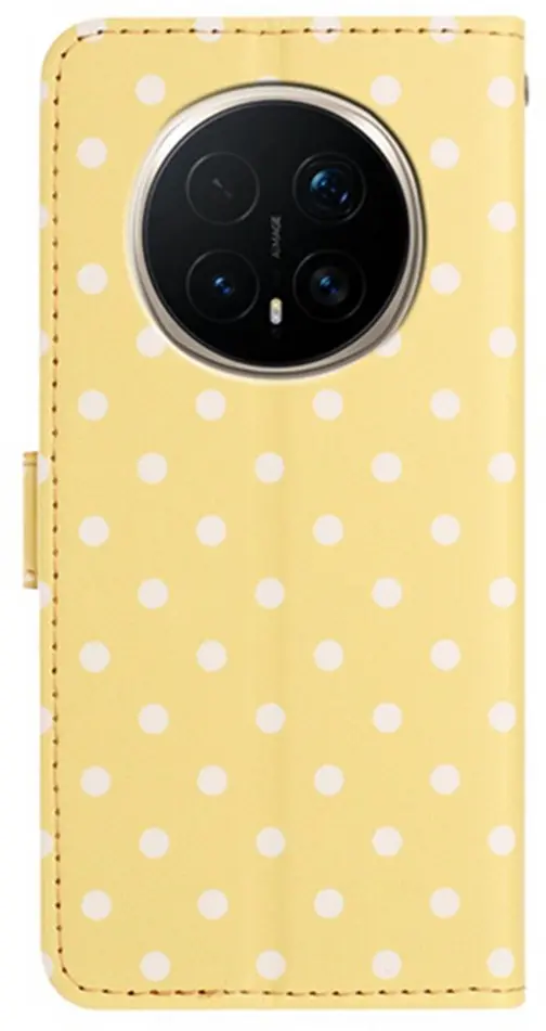 Honor Magic 8 Pro Hoesje Portemonnee Book Case Polka Dot Geel afbeelding 7