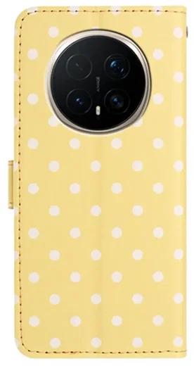 Honor Magic 8 Pro Hoesje Portemonnee Book Case Polka Dot Geel afbeelding 7