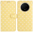 Honor Magic 8 Pro Hoesje Portemonnee Book Case Polka Dot Geel