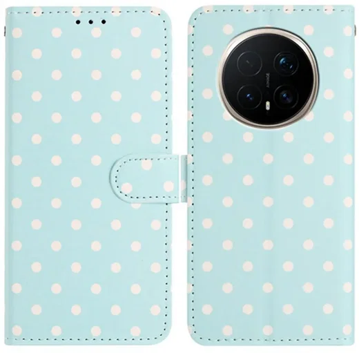 Honor Magic 8 Pro Hoesje Portemonnee Book Case Polka Dot Blauw afbeelding 1