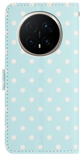 Honor Magic 8 Pro Hoesje Portemonnee Book Case Polka Dot Blauw afbeelding 7