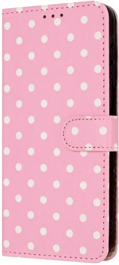 Honor Magic 8 Pro Hoesje Portemonnee Book Case Polka Dot Roze afbeelding 9