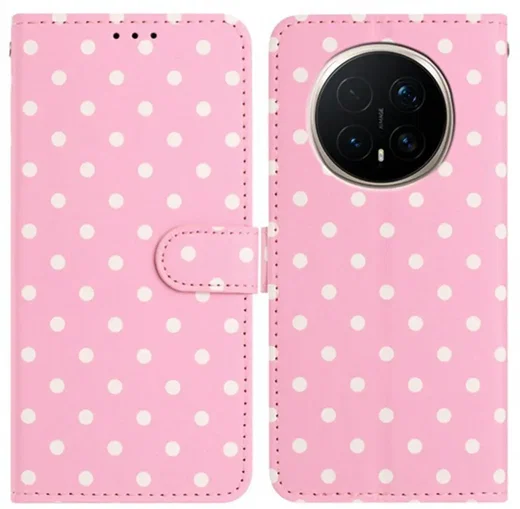 Honor Magic 8 Pro Hoesje Portemonnee Book Case Polka Dot Roze afbeelding 1