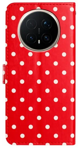 Honor Magic 8 Pro Hoesje Portemonnee Book Case Polka Dot Rood afbeelding 7