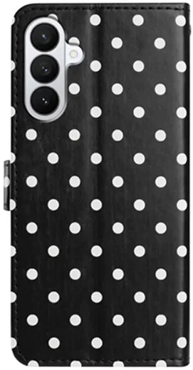 Samsung Galaxy A27 Hoesje Portemonnee Book Case Polka Dot Zwart afbeelding 4