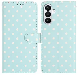 Samsung Galaxy A27 Hoesje Portemonnee Book Case Polka Dot Blauw afbeelding