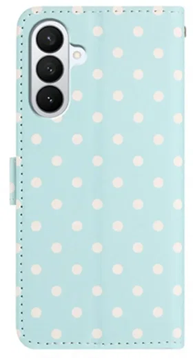 Samsung Galaxy A27 Hoesje Portemonnee Book Case Polka Dot Blauw afbeelding 6