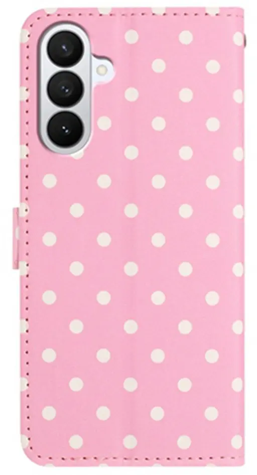 Samsung  Galaxy A27 Hoesje Portemonnee Book Case Polka Dot Roze afbeelding 4