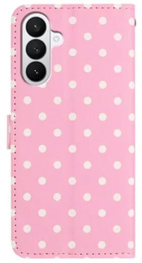 Samsung  Galaxy A27 Hoesje Portemonnee Book Case Polka Dot Roze afbeelding 4