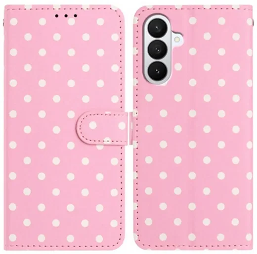 Samsung  Galaxy A27 Hoesje Portemonnee Book Case Polka Dot Roze afbeelding 1