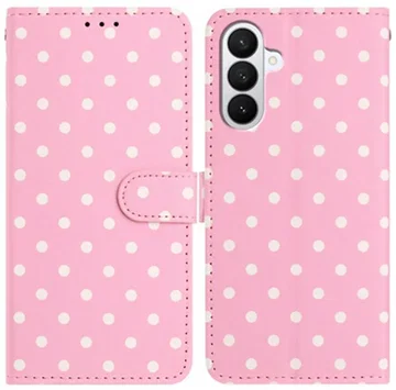 Samsung  Galaxy A27 Hoesje Portemonnee Book Case Polka Dot Roze