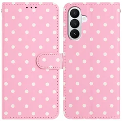 Samsung  Galaxy A27 Hoesje Portemonnee Book Case Polka Dot Roze afbeelding