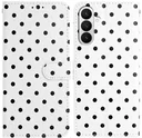 Samsung Galaxy A27 Hoesje Portemonnee Book Case Polka Dot Wit