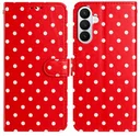 Samsung Galaxy A27 Hoesje Portemonnee Book Case Polka Dot Rood