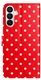 Samsung Galaxy A27 Hoesje Portemonnee Book Case Polka Dot Rood afbeelding 4
