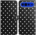 Google Pixel 11 Pro Hoesje Portemonnee Book Case Polka Dot Zwart