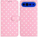 Google Pixel 11 Pro Hoesje Portemonnee Book Case Polka Dot Roze