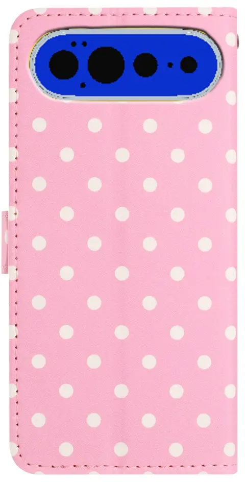 Google Pixel 11 Pro Hoesje Portemonnee Book Case Polka Dot Roze afbeelding 3