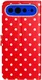Google Pixel 11 Pro Hoesje Portemonnee Book Case Polka Dot Rood afbeelding 4