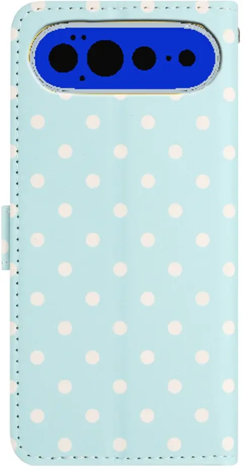 Google Pixel 11 Pro XL Hoesje Portemonnee Book Case Polka Dot Blauw afbeelding 4