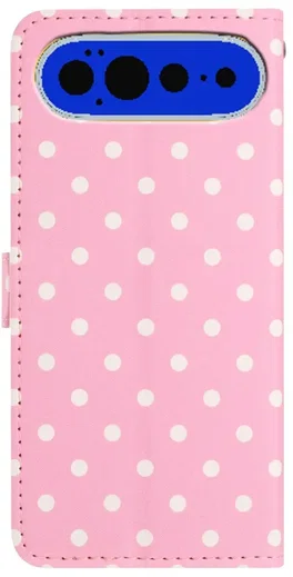 Google Pixel 11 Pro XL Hoesje Portemonnee Book Case Polka Dot Roze afbeelding 5