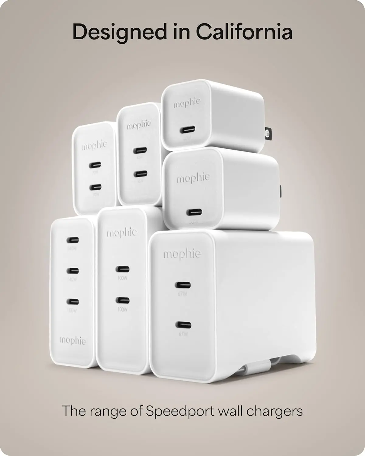 Mophie 45W Power Adapter met 2x USB-C Poort Wit afbeelding 5