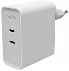Mophie Speedport 100W GaN Wall Adapter met Twee USB-C Poorten Wit afbeelding