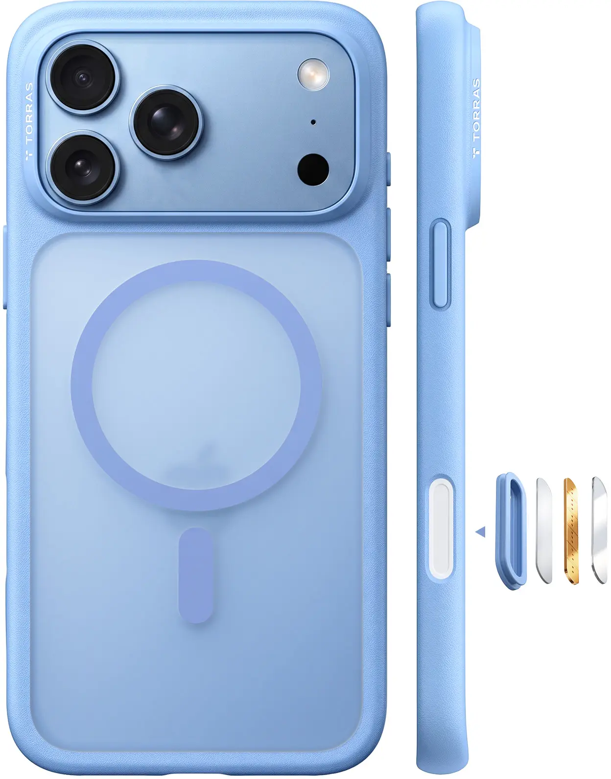 TORRAS Guardian-Mag Apple iPhone 18 Pro Hoesje MagSafe Blauw afbeelding 1
