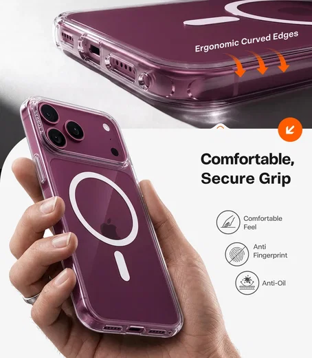 TORRAS Guardian-Mag Apple iPhone 18 Pro Hoesje MagSafe Transparant afbeelding 6