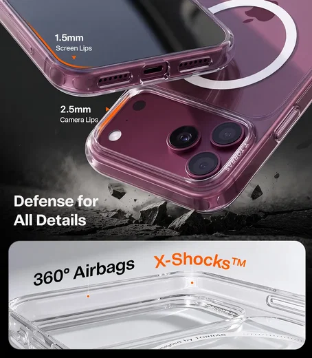TORRAS Guardian-Mag Apple iPhone 18 Pro Max Hoesje MagSafe Transparant afbeelding 3