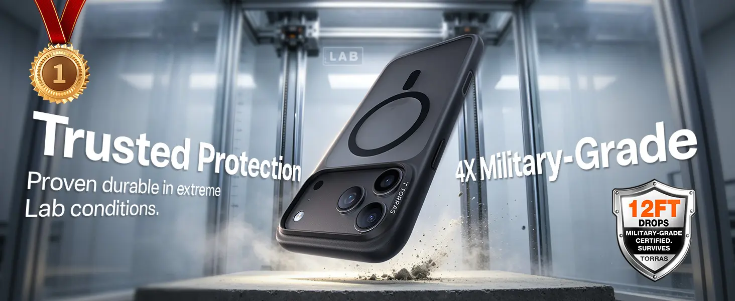 TORRAS Guardian-Mag Apple iPhone 18 Pro Max Hoesje MagSafe Zwart afbeelding 5