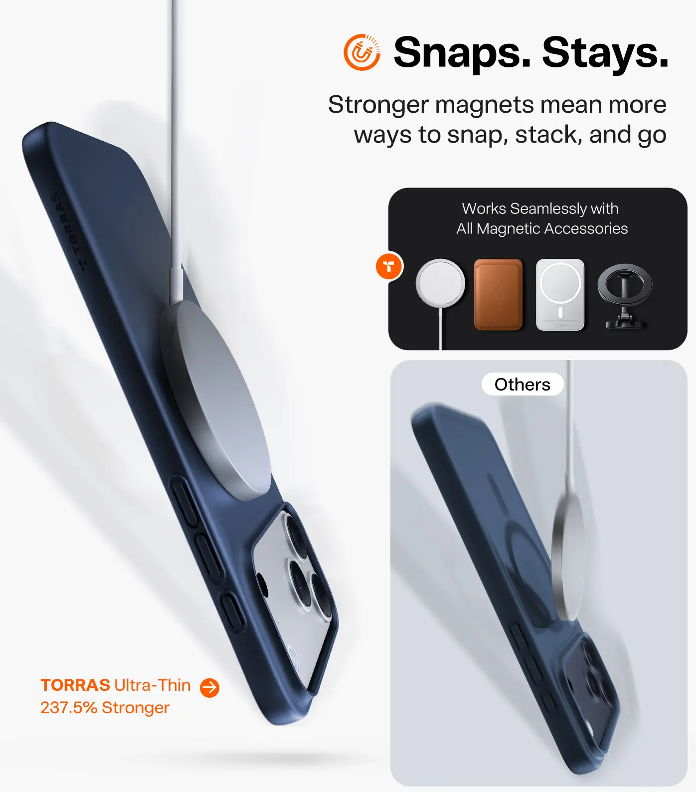 TORRAS Origin Fit Mag Apple iPhone 18 Pro Max / 17 Pro Max Hoesje MagSafe Blauw afbeelding 3