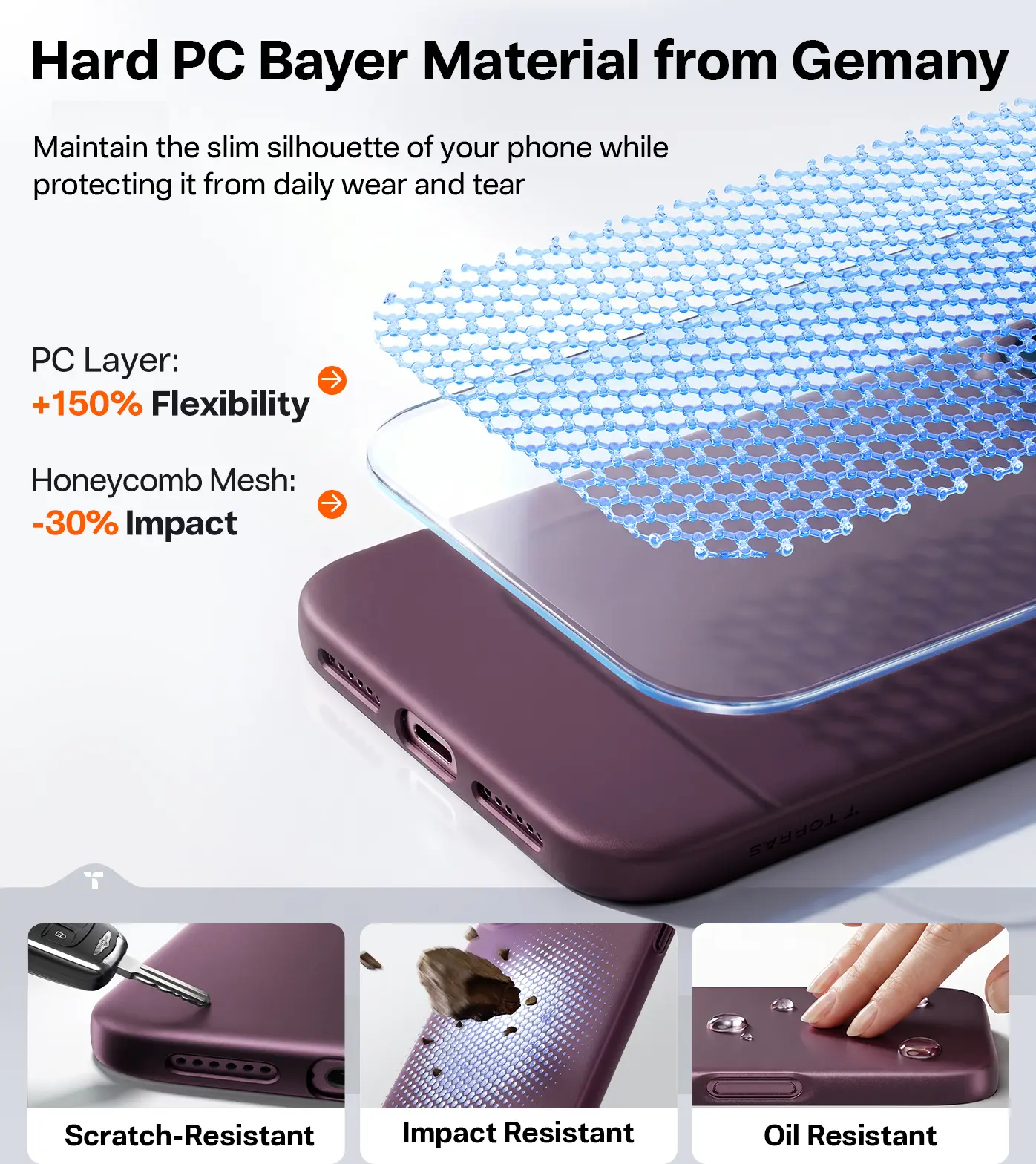 TORRAS Origin Fit Mag Apple iPhone 18 Pro Max / 17 Pro Max Hoesje MagSafe Paars afbeelding 5