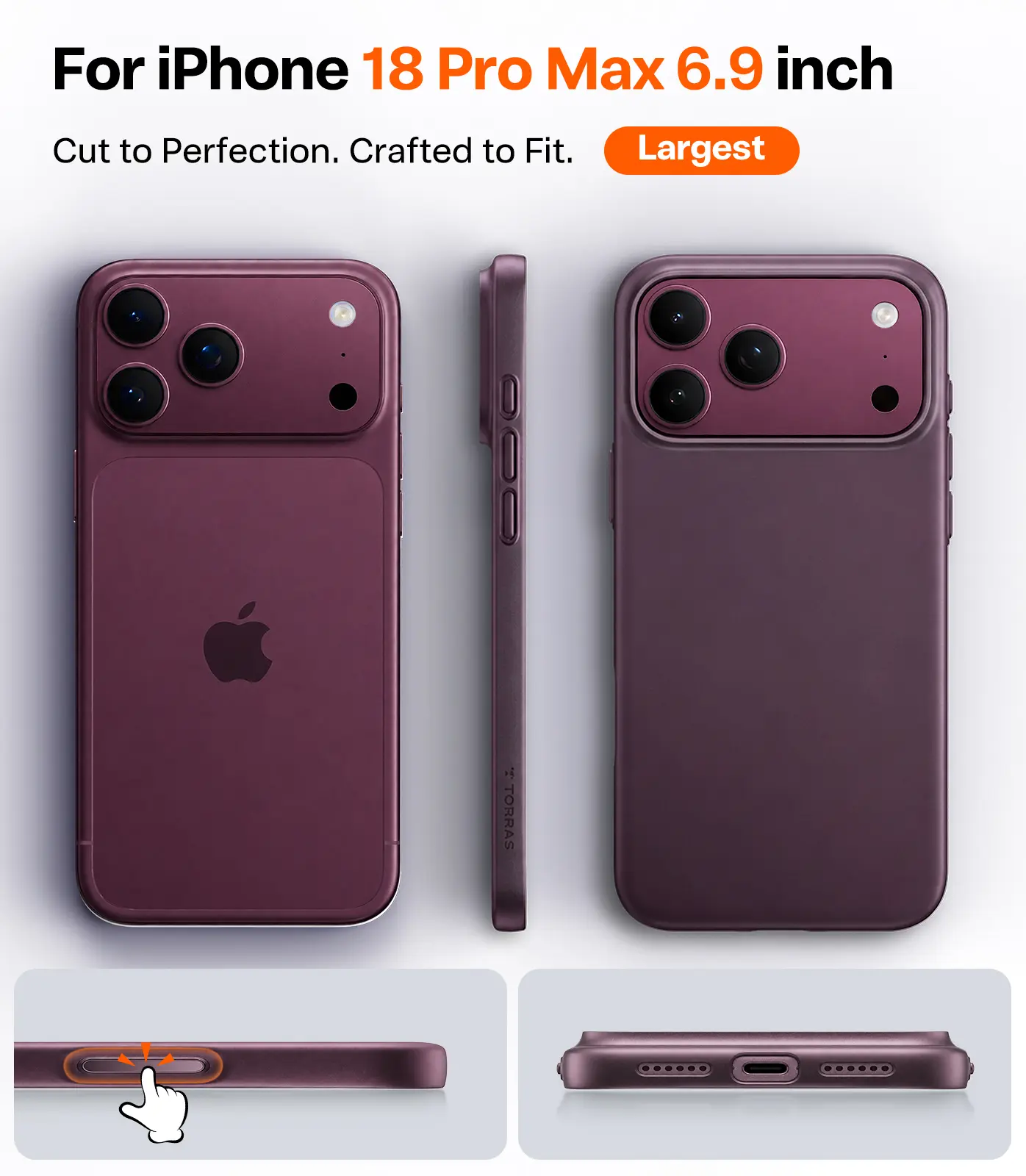 TORRAS Origin Fit Mag Apple iPhone 18 Pro Max / 17 Pro Max Hoesje MagSafe Paars afbeelding 6