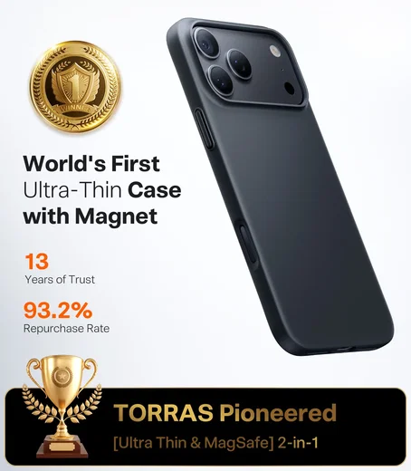 TORRAS Origin Fit Mag Apple iPhone 18 Pro Max / 17 Pro Max Hoesje MagSafe Zwart afbeelding 7