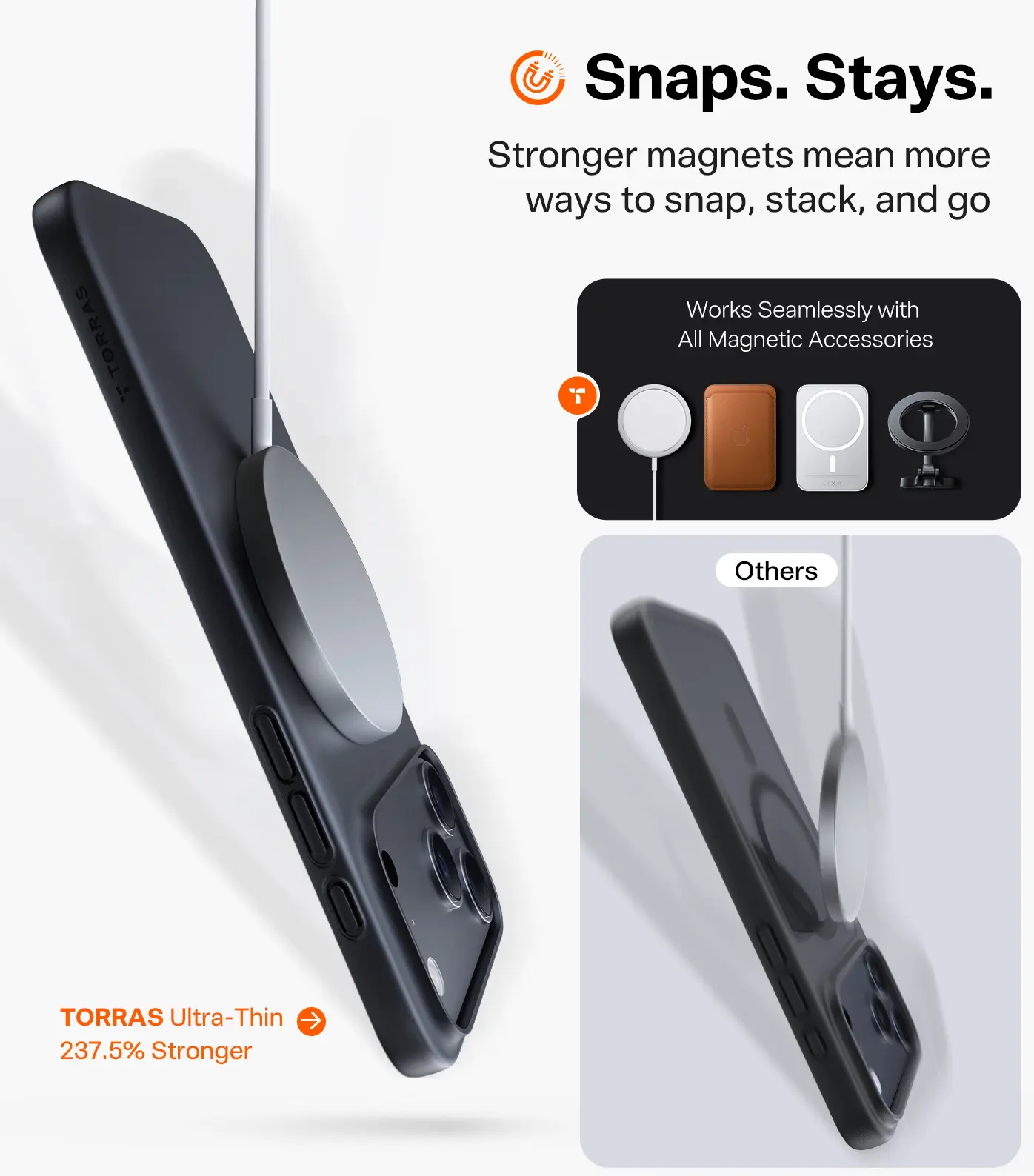 TORRAS Origin Fit Mag Apple iPhone 18 Pro Max / 17 Pro Max Hoesje MagSafe Zwart afbeelding 3