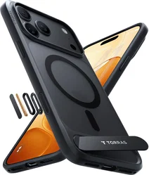TORRAS Ostand L1 Guardian Magnetic Hoesje Apple iPhone 18 Pro / 17 Pro Zwart afbeelding