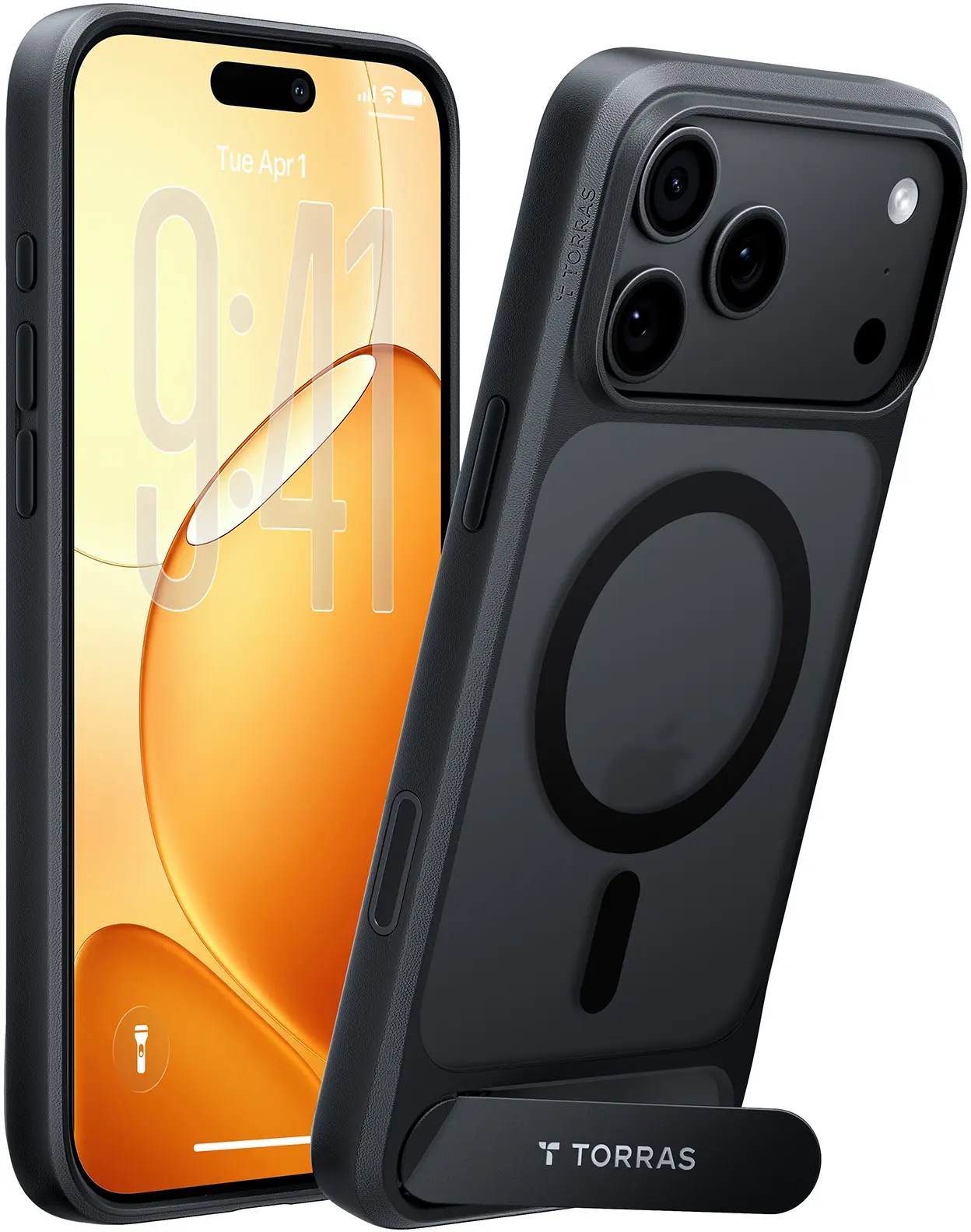 TORRAS Ostand L1 Guardian Magnetic Hoesje Apple iPhone 18 Pro Zwart afbeelding 3